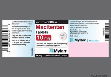 White Round Mc 10 And M - Macitentan 10mg Tablet