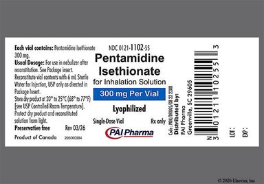 white - Pentamidine Isethionate 300mg Powder for Inhalation Solution