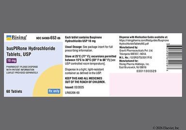 White Round 24 - Buspirone Hydrochloride 10mg Tablet