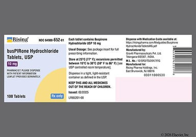 White Round 24 - Buspirone Hydrochloride 10mg Tablet
