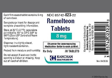 Yellow-Orange Round I And 196 - Ramelteon 8mg Tablet