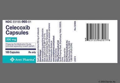 White And Yellow Y183 - Celecoxib 200mg Capsule