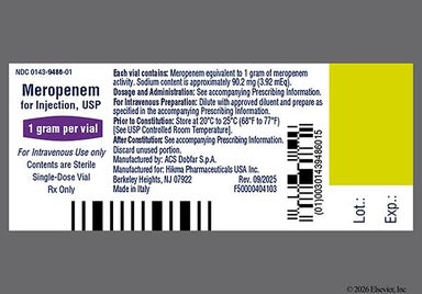yellow - Meropenem 1g Powder for Injection