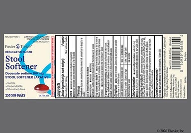 Red And White Pc18 - Foster & Thrive Stool Softener 100mg Softgel