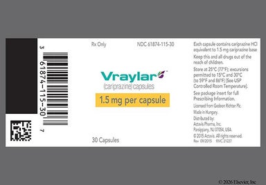 White Fl 1.5 - Vraylar 1.5mg Capsule