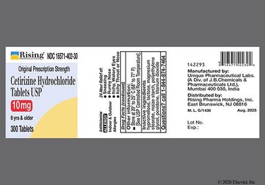 White Bullet Ctn And 10 - Cetirizine Hydrochloride 10mg Tablet