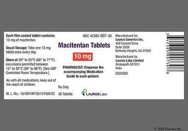 White Round L1 - Macitentan 10mg Tablet