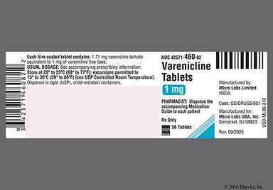 Blue Oval 1 - Varenicline 1mg Tablet