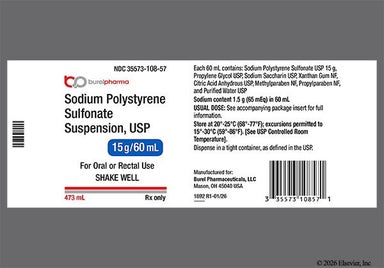 Brown Not applicable - Sodium Polystyrene Sulfonate 15g/60mL Suspension