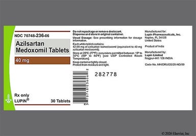 White Round J4 - Azilsartan Medoxomil 40mg Tablet