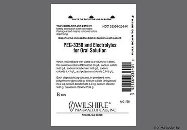 white - PEG-3350 and Electrolytes Powder for Solution