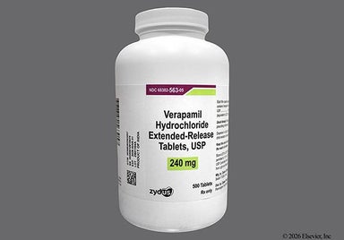 Beige Oblong 563 - Verapamil Hydrochloride 240mg Extended-Release Tablet