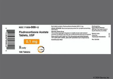 White Round F - Fludrocortisone Acetate 0.1mg Tablet