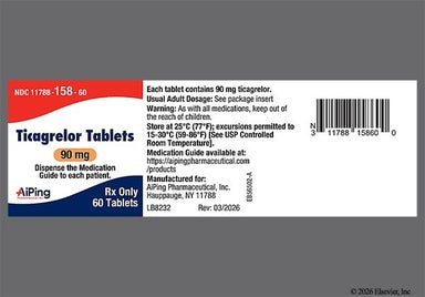 Yellow Round JX021 - Ticagrelor 90mg Tablet