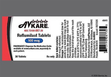 White Round 0.5 And R - Roflumilast 500mcg Tablet