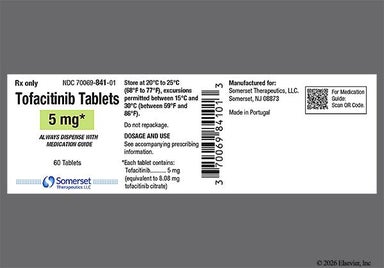 White Round T5 - Tofacitinib 5mg Tablet