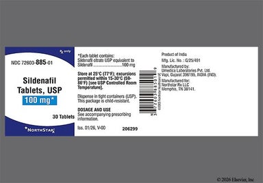 Blue Oblong 1A1 - Sildenafil Citrate 100mg Tablet