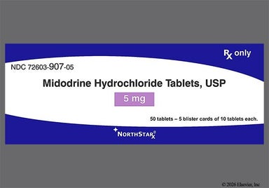 White Round L49 - Midodrine Hydrochloride 5mg Tablet