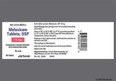 Yellow Round C75 - Meloxicam 15mg Tablet