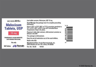 Yellow Round C75 - Meloxicam 15mg Tablet