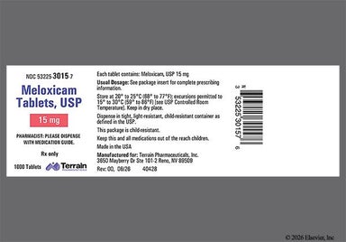 Yellow Round C75 - Meloxicam 15mg Tablet