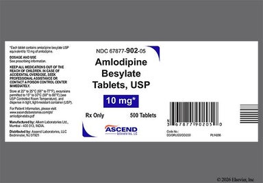 White Round A10 - Amlodipine Besylate 10mg Tablet