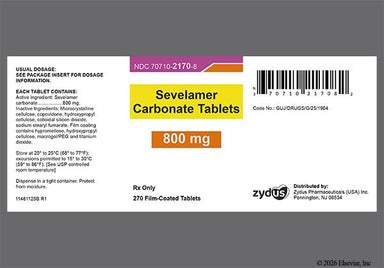 White Oval N4 - Sevelamer Carbonate 800mg Tablet