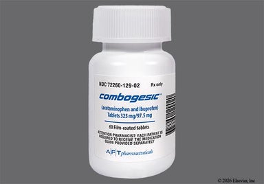 White Oblong CG - Combogesic 325mg-97.5mg Tablet