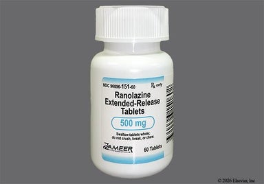 Orange Oval 500 - Ranolazine 500mg Extended-Release Tablet