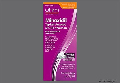 white - Minoxidil (For Women) 5% Topical Aerosol Foam