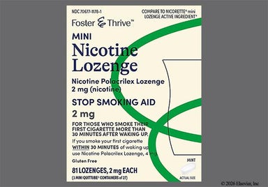 White Oval L734 - Foster & Thrive Mini Nicotine 2mg Lozenge (Mint)
