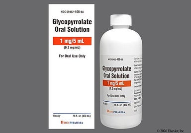 Colorless Not applicable - Glycopyrrolate 1mg/5mL Solution