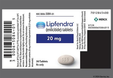 White Oval 119 And Logo - Lipfendra 20mg Tablet
