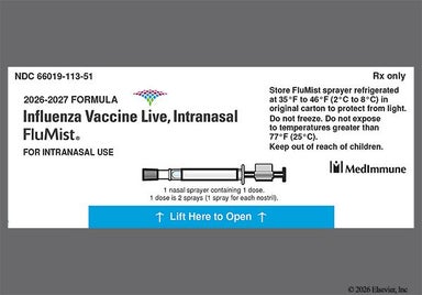 yellow - FluMist 2026-2027 Formula Nasal Spray