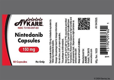 Brown Capsule G 629 - Nintedanib Esylate 150mg Capsule