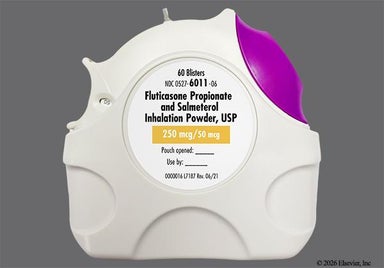 white - Fluticasone Propionate/Salmeterol 250mcg-50mcg/actuation Powder for Inhalation