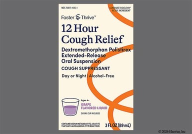 Purple Not applicable - Foster & Thrive 12 Hour Cough Relief 30mg/5mL Extended-Release Suspension (Grape)