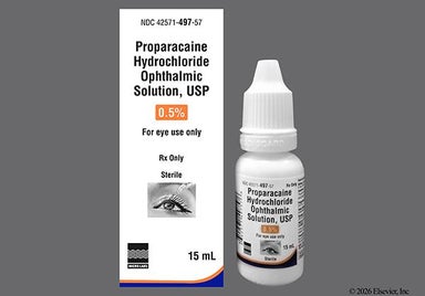 Yellow Not applicable - Proparacaine Hydrochloride 0.5% Ophthalmic Solution