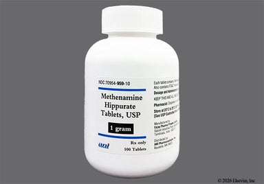 Yellow Oblong E50 - Methenamine Hippurate 1g Tablet