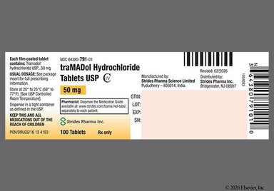 White Oblong T 5 - Tramadol Hydrochloride 50mg Tablet