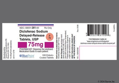 Brown Round P 75 - Diclofenac Sodium 75mg Delayed-Release Tablet