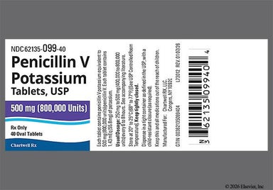 White Oval 1174 - Penicillin V Potassium 500mg Tablet