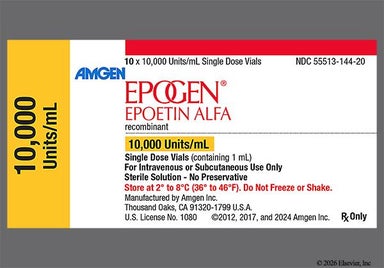 Colorless Not applicable - EPOGEN 10,000units/mL Solution for Injection