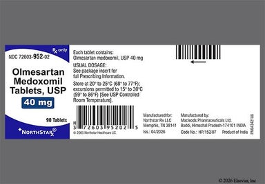 White Oval C54 - Olmesartan Medoxomil 40mg Tablet