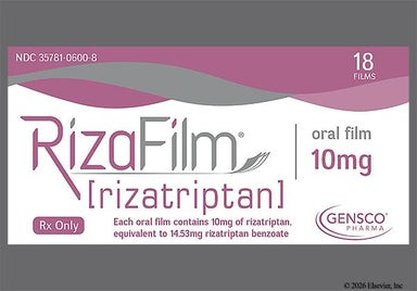 White Rectangular RIZA10 - RizaFilm 10mg Oral Film