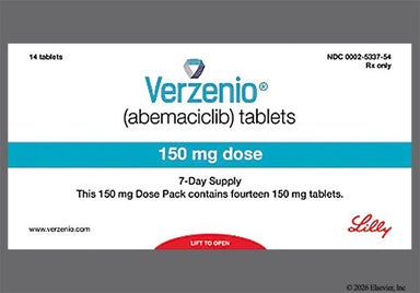 Yellow Oval Lilly - Verzenio 150mg Tablet