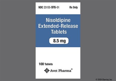 Yellow Round A 133 - Nisoldipine 8.5mg Extended-Release Tablet
