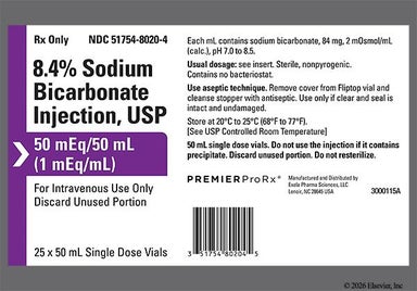 Colorless Not applicable - Sodium Bicarbonate 8.4% 50mEq/50mL Solution for Injection (PREMIER ProRx)
