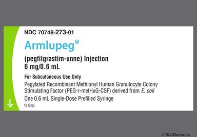 Colorless Not applicable - Armlupeg 6mg/0.6mL Prefilled Syringe Solution for Injection