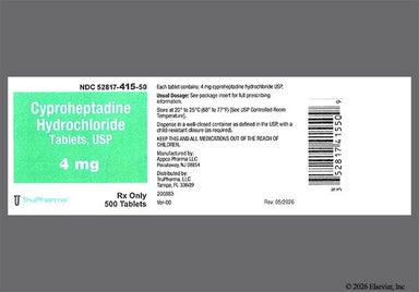 White Round MCR 109 - Cyproheptadine Hydrochloride 4mg Tablet